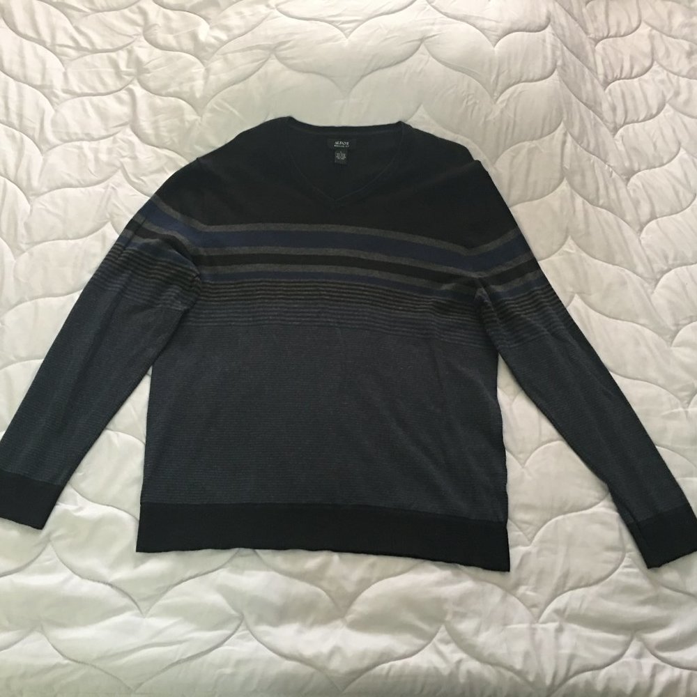Alfani Men's Striped V-Neck Sweater
